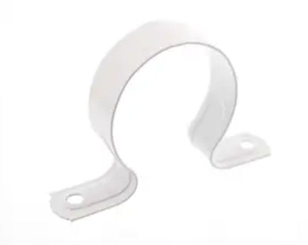 SADDLE CLIP WHITE 40MM