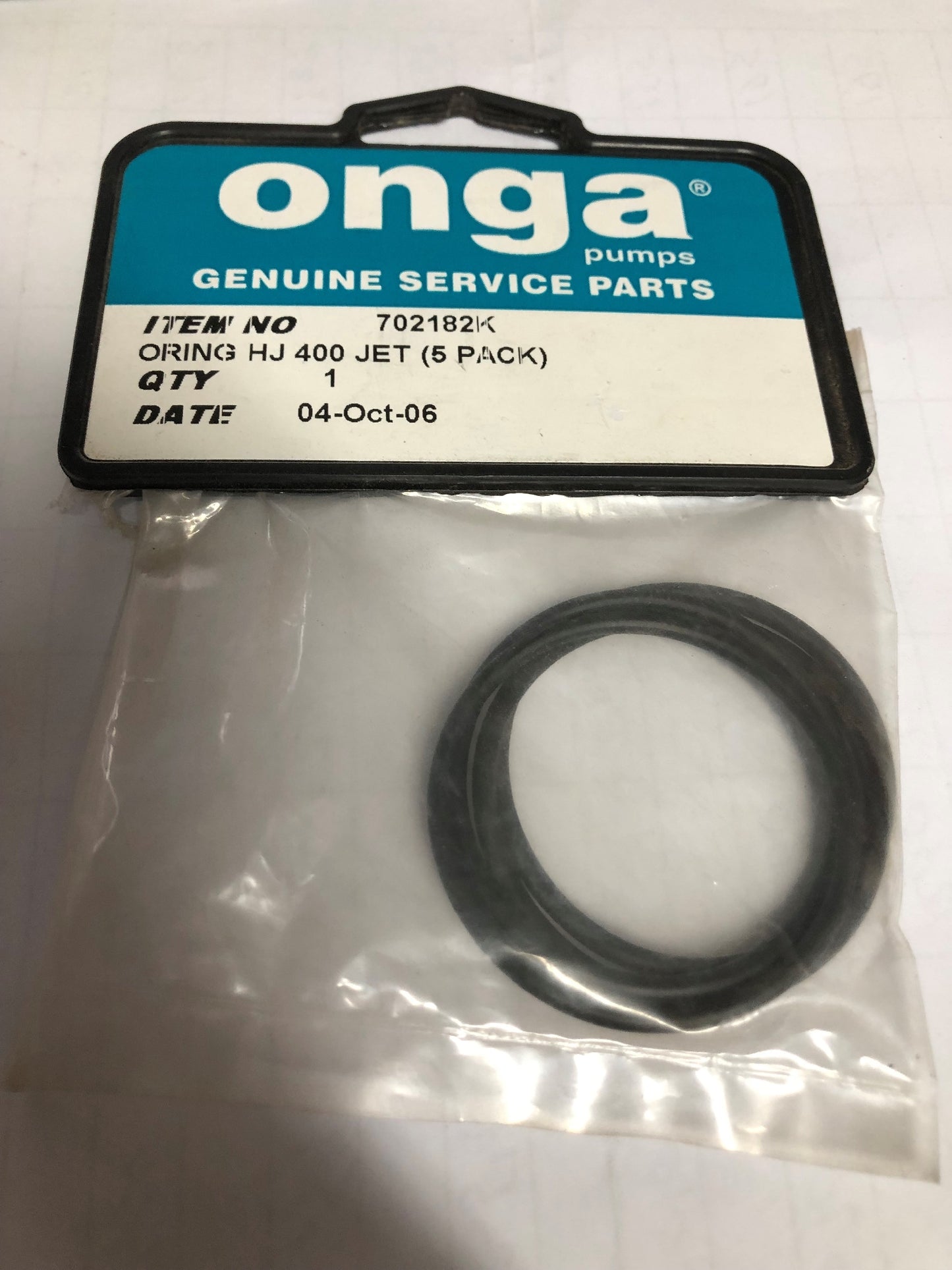 ONGA O RING HJ 400 JET 5 PACK (O RING SOLD INDIVIDUALLY) PART NO: 702182K