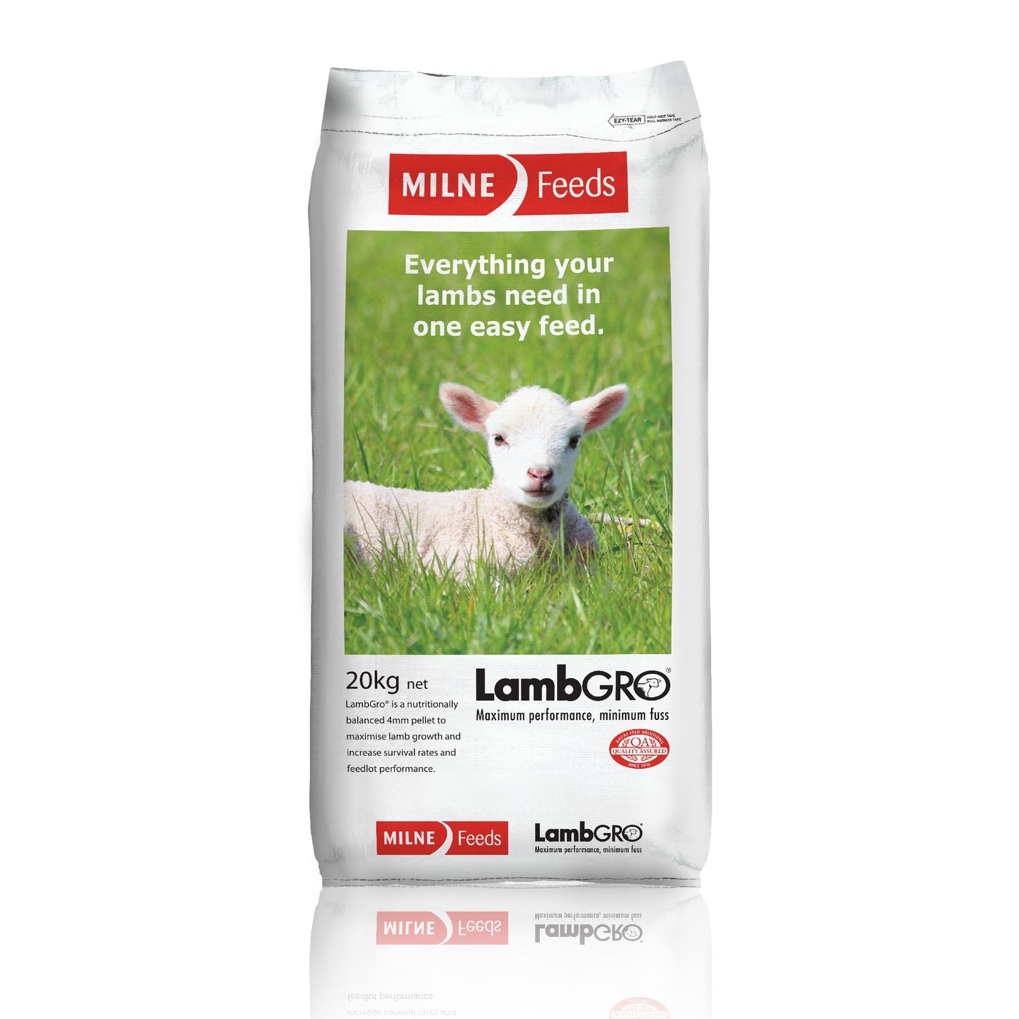 MILNE FEEDS LAMBGRO 4MM PELLET 20KG