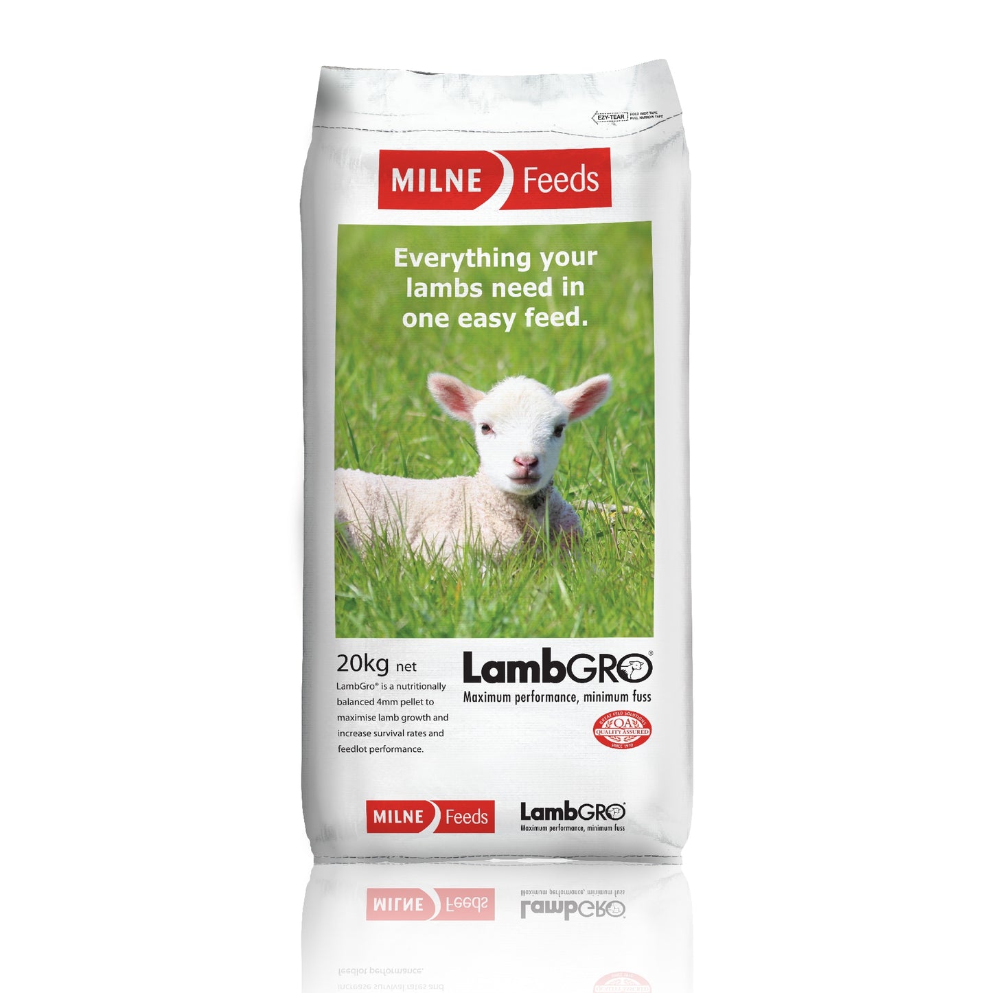 MILNE FEEDS LAMBGRO 4MM PELLET 20KG