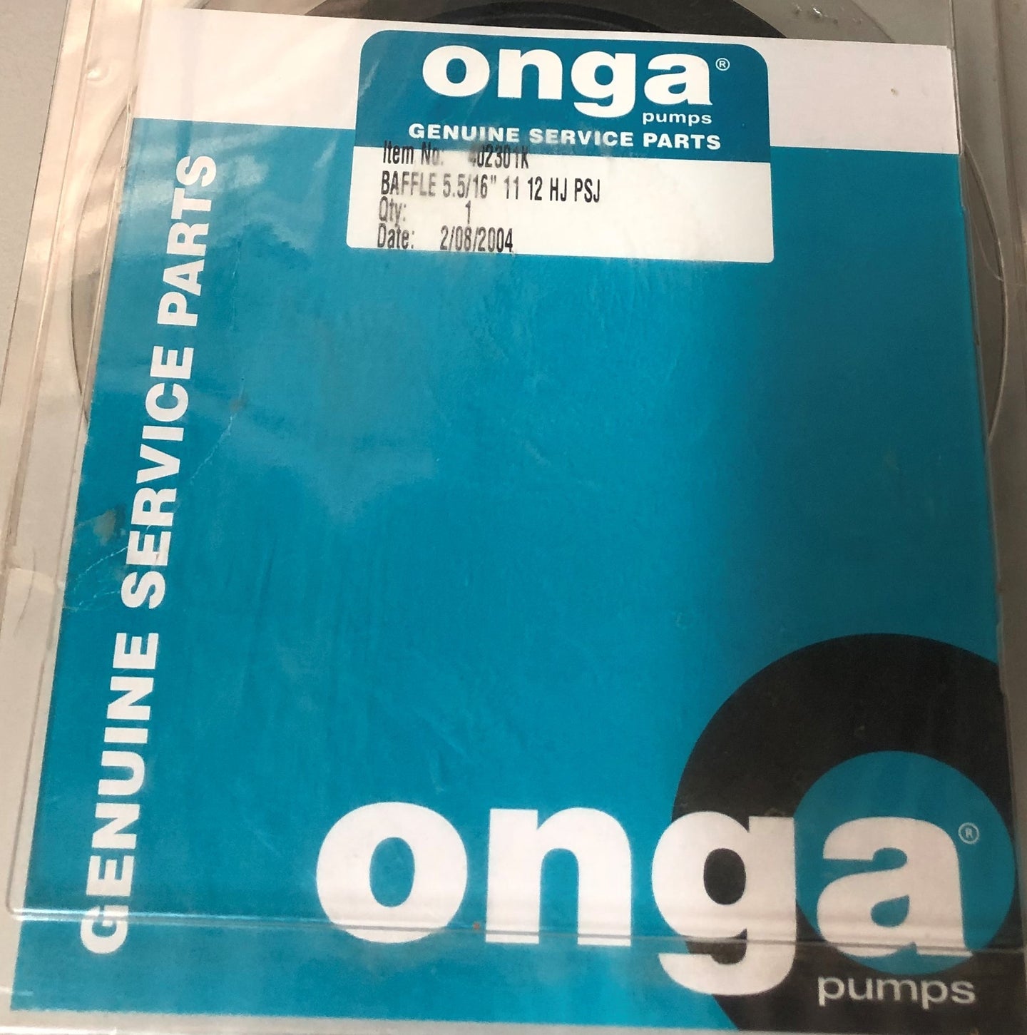 ONGA BAFFLE 5.5/16" 11 12 HJ PSJ PART NO: 402301K