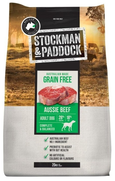 STOCKMAN & PADDOCK GRAIN FREE DOG BISCUITS 20KG