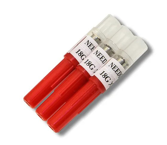 NEEDLES LUER CARTRIDGE 18G 1/4" 10 PACK