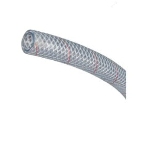 HOSE CLEAR BRAIDED 8MM PER MTR