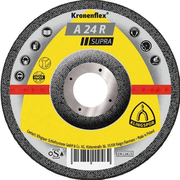 WHEEL GRINDING STEEL KRONENFLEX 230 X 4 X 22MM