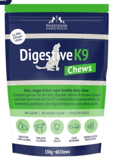 POSEIDON DIGESTIVE K9 CHEWS 150GM