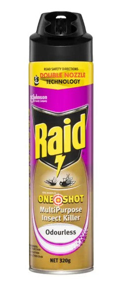 FLY SPRAY ONE SHOT MULTI INSECT RAID 320GM