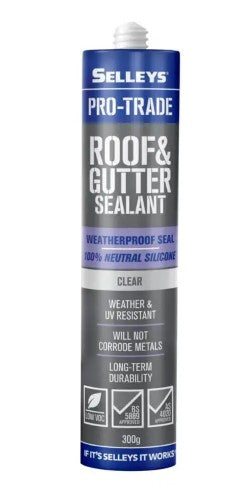 PRO TRADE ROOF & GUTTER SEALANT CLEAR SELLEYS300GM