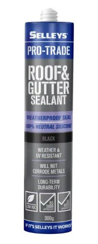 PRO TRADE ROOF & GUTTER SEALAND BLACK SELLETS 300GM