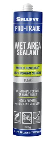 PRO TRADE WET AREA SEALAND CLEAR SELLEYS 300GM