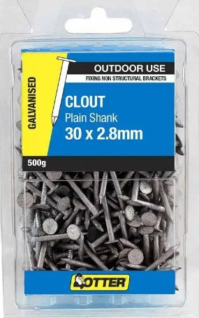 CLOUTS PLAIN SHANK GALVANISED OTTER