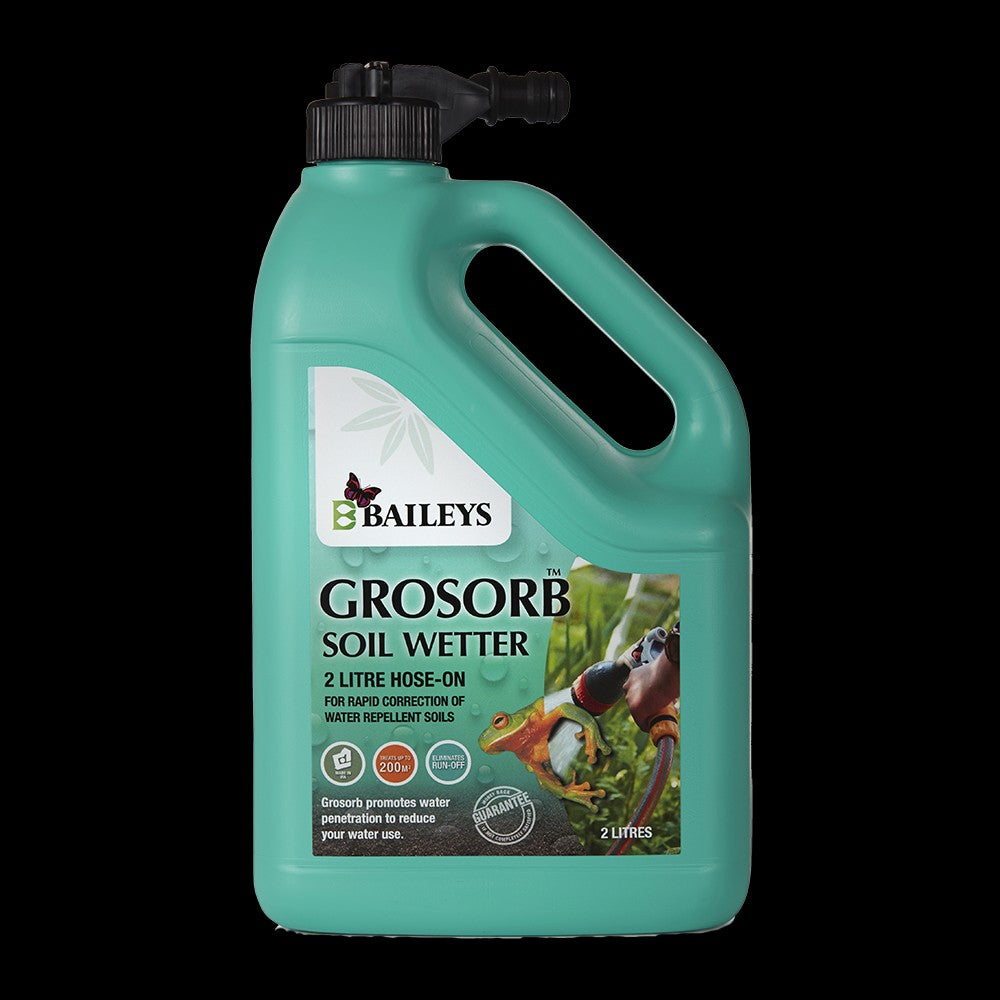 BAILEYS GROSORB LIQUID SOIL WETTTER 2LT HOSE ON