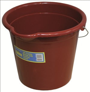 BUCKET PLASTIC WITH SPOUT AND METAL HANDLE
