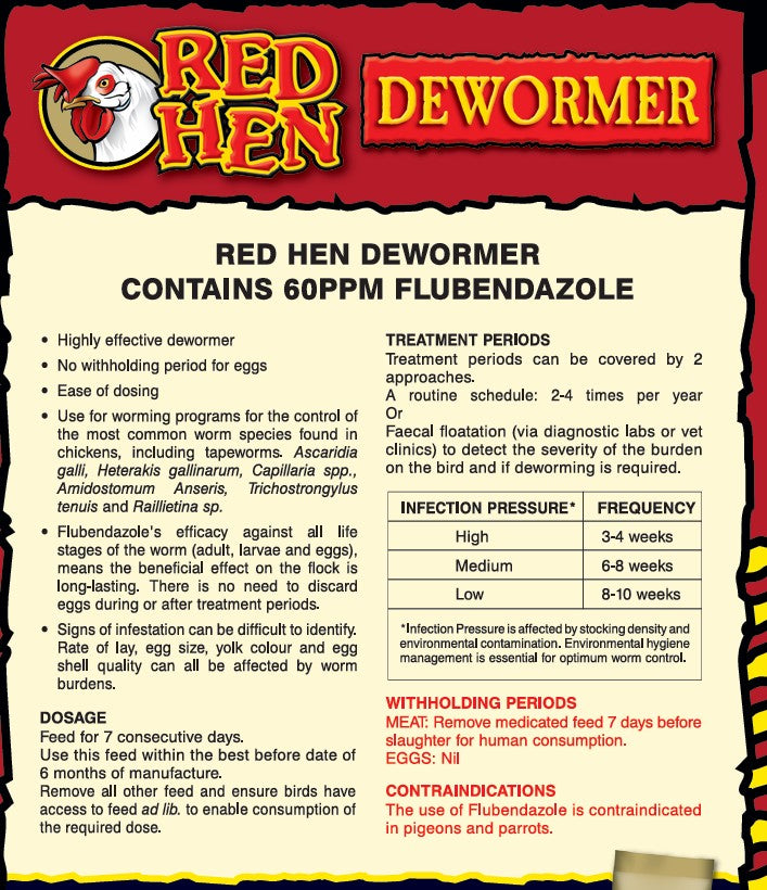 LAUCKE MILLS RED HEN DEWORMER
