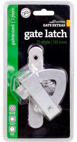 GATE LATCH D-STYLE ZINC PLATED TRIO REVIVE 115MM