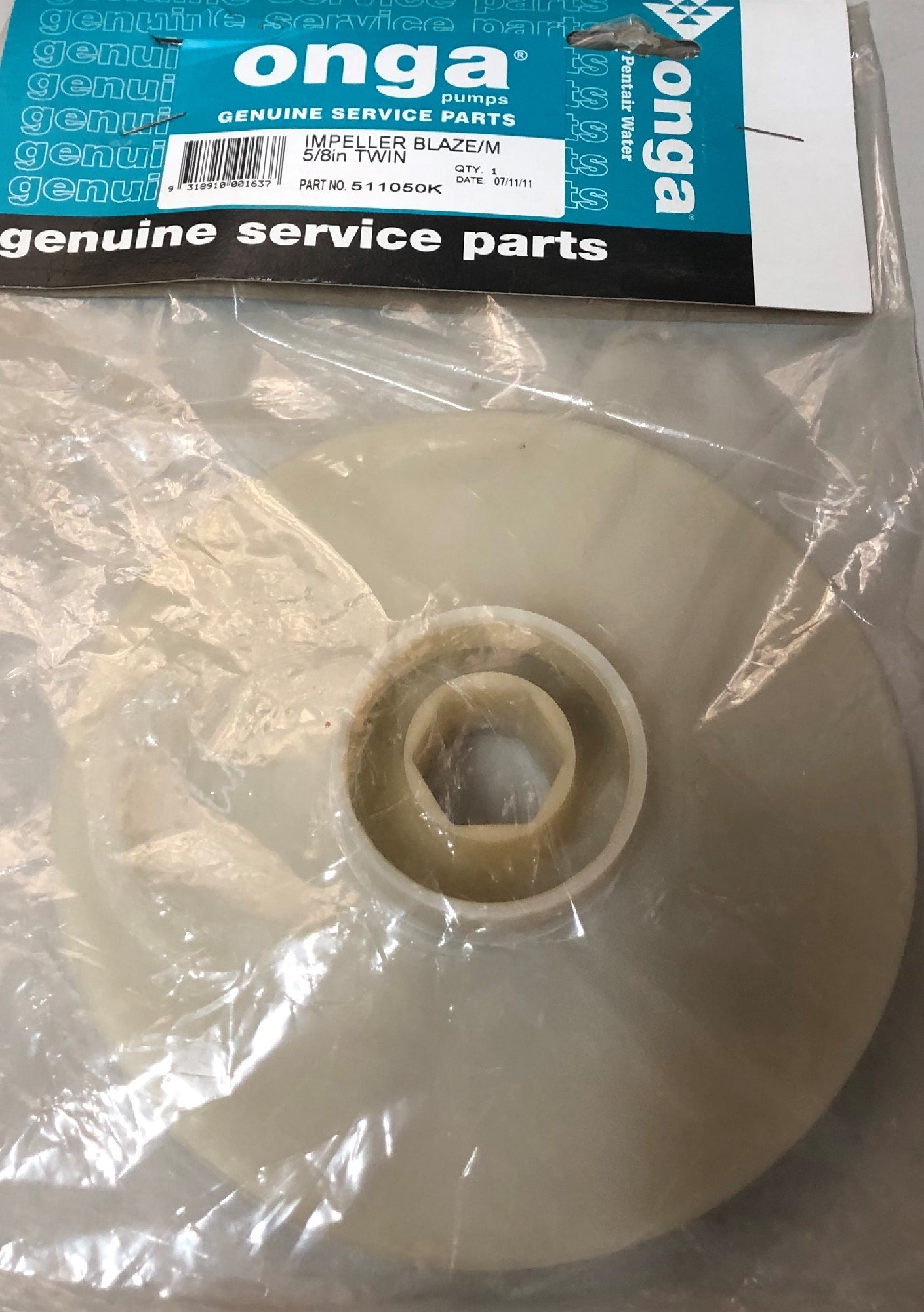 ONGA IMPELLER BLAZE/M 5/8" TWIN PART NO: 511050K