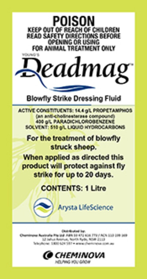DEADMAG BLOWFLY STRIKE DRESSING FLUID YOUNGS 1LTR