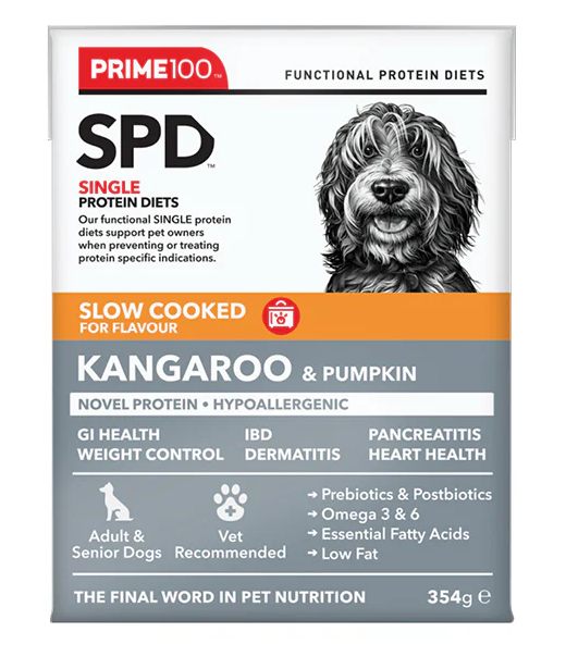 PRIME100 SPD SLOW COOKED KANGAROO & PUMPKIN 354G