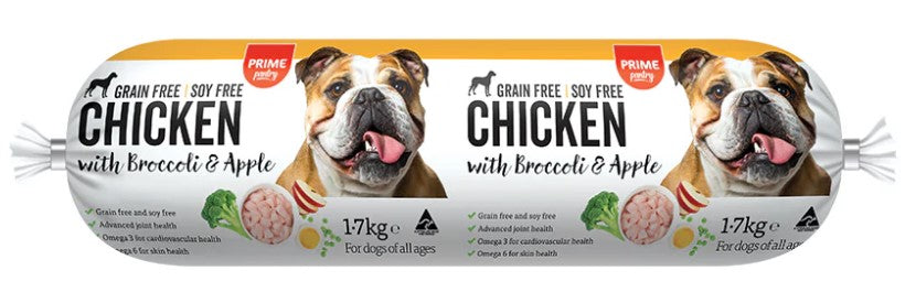 PRIME100 COOKED AUSTRALIAN CHICKEN,BROCCOLI & APPLE 1.7KG