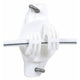INSULATOR WIDE JAW CLAW WOOD POST GALLAGHER WHITE