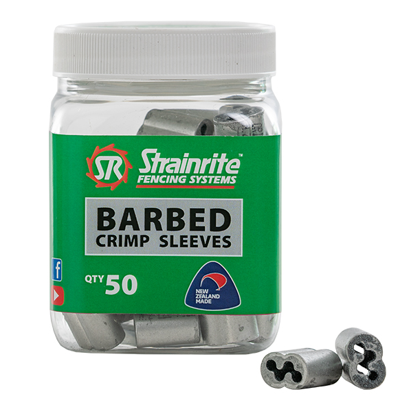 BARBED WIRE CRIMP SLEEVE (POTTLE OF 50)