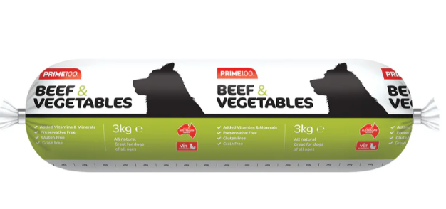 PRIME100 COOKED BEEF & VEG 3KG
