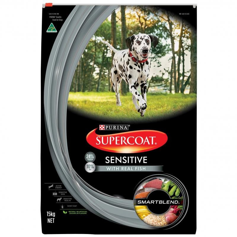 SUPERCOAT SMARTBLEND ADULT SENSITIVE DOG FOOD WITH FISH 15KG