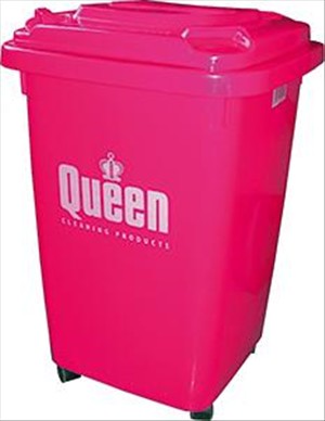 WHEELIE BIN PLASTIC PINK 60LTR