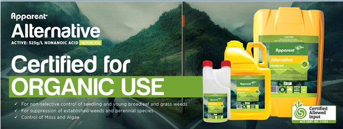 🌱 Apparent Alternative: Certified Organic Weed Control