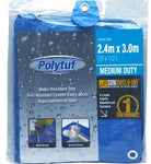 TARP BLUE MEDIUM DUTY POLYTUF [Size:1.8m x 2.4m]