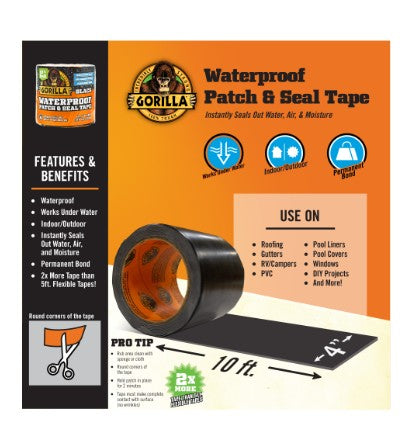 TAPE PATCH & SEAL WATERPROOF GORILLA 3MTR [Clr:Black]