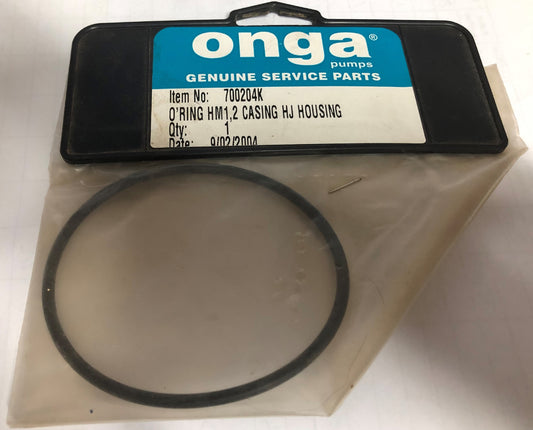 ONGA O RING HM1 2 CASING HJ HOUSING PART NO: 700204K