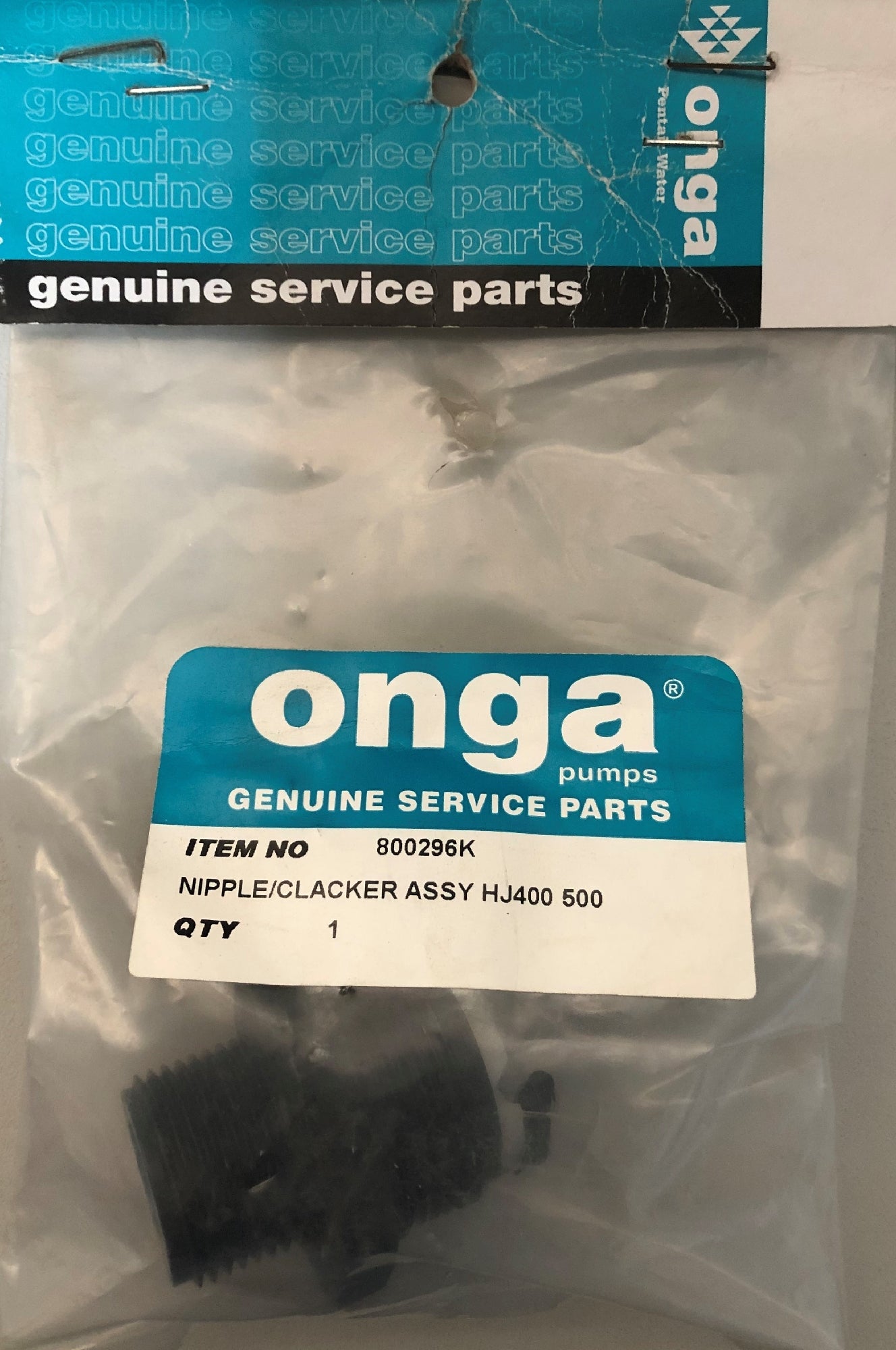 ONGA NIPPLE/CLACKER ASSY HJ400, 500 SERIES PART NO: 800296K