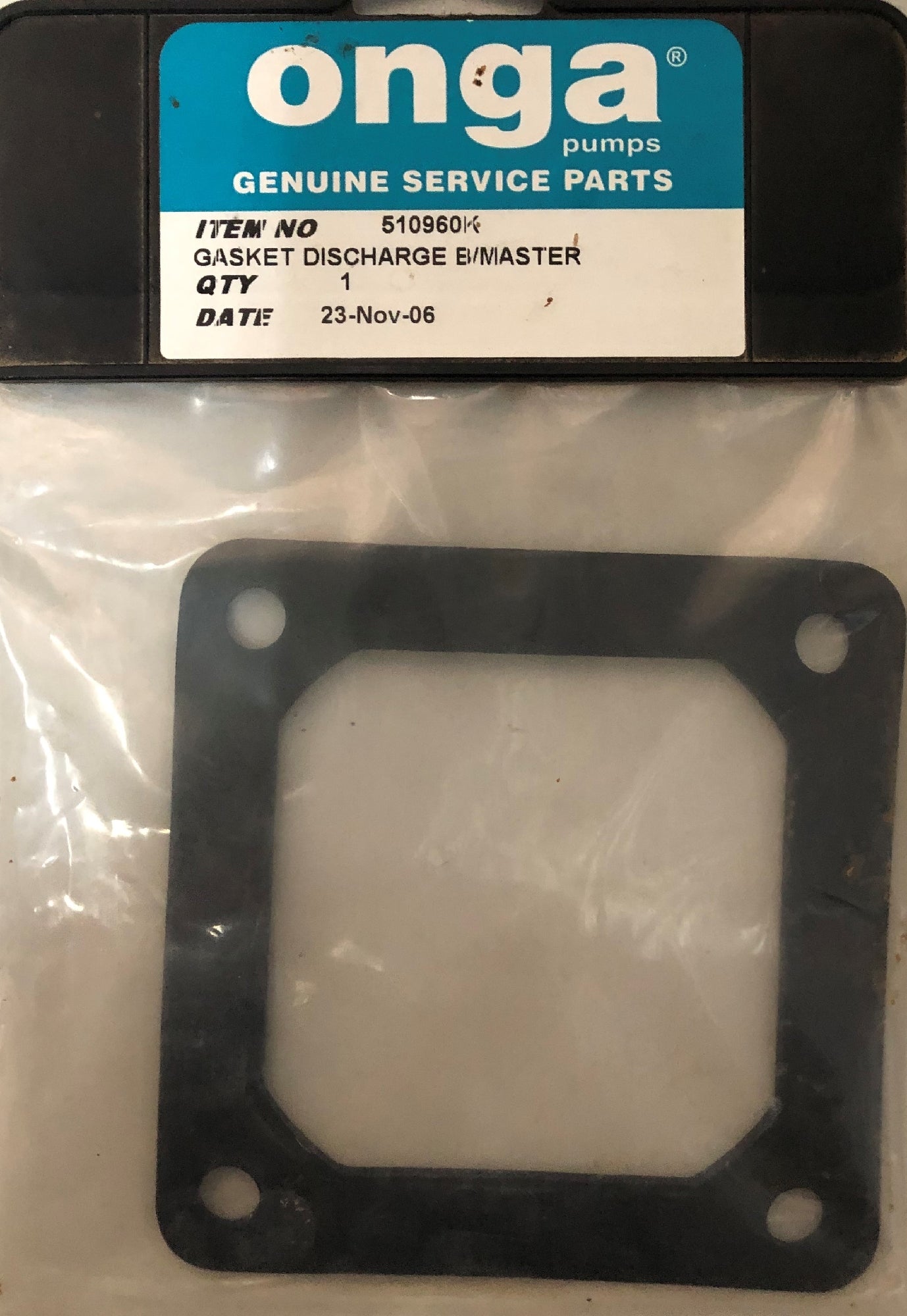 ONGA GASKET DISCHARGE BLAZEMASTER PART NO: 510960K