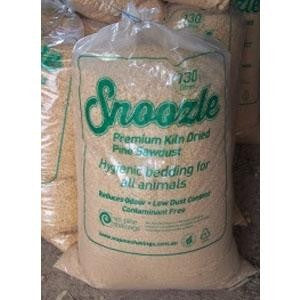 SAWDUST (SNOOZLE) KILNE DRIED PINE SHAVINGS 130LTRS