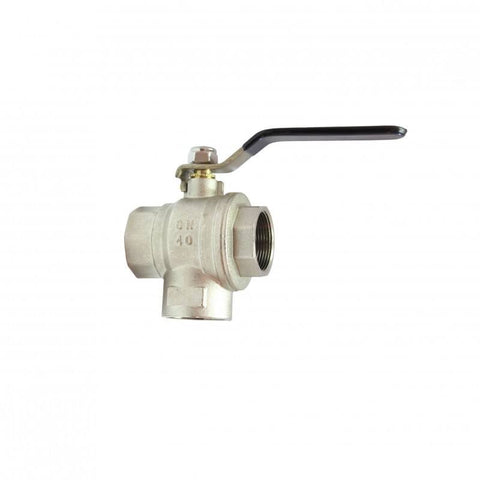 BALL VALVE BRASS 3 WAY L PORT [Size:1"]