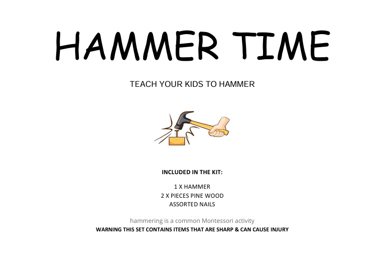 HAMMER TIME - HAMMER & NAIL SET FOR THE KIDS