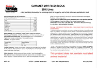 MORGANS SUMMER DRY FEED BLOCK 10% UREA  20KG