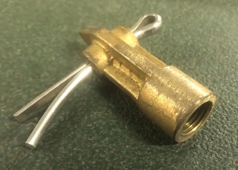 FLOAT ADAPTOR BULLET END BRASS WITH SPLIT PIN 1/4"