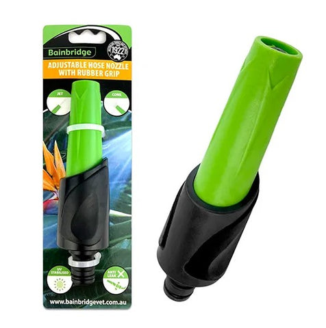 HOSE NOZZLE ADJUSTABLE WITH RUBBER GRIP