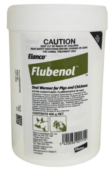 FLUBENOL WORMER 600GM