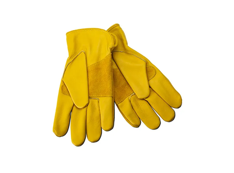 PREMIUM LEATHER GLOVES PALM & BACK PROTECTION [Size:Medium]