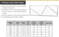 GATE N BRACE WITH HINGE EASYFENCE [Size:2.4 Metres Brooker Hinge]