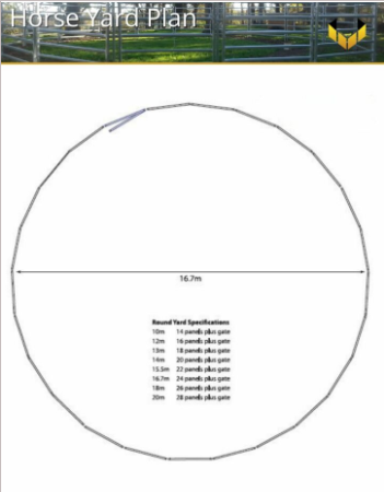 ROUND YARD WITH HIGH TOP GATE [Size:10 Metres]