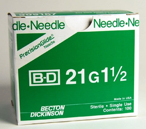 NEEDLE GREEN 21G X 1.5"
