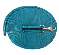 LUNGE LEAD SOFT TUBULAR SHOWMASTER 8MTRS [Clr:Turquoise / Black]