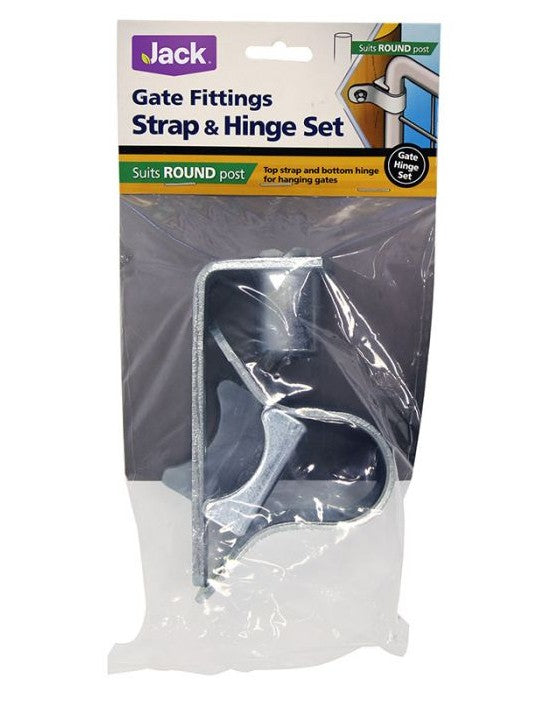 HINGE AND STRAP GATE SET FOR ROUND POST 25NB