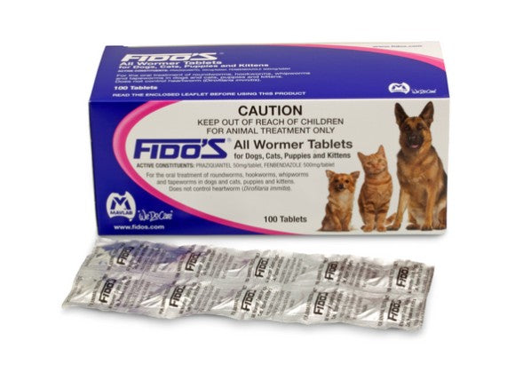 MAVLAB FIDO'S ALL WORMER TABLETS 10KG [Size:1 Tablet]