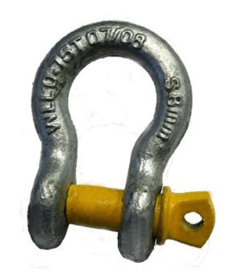 BOW SHACKLE WEIGHT RATED BARE-CO 11MM