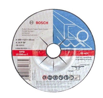 WHEEL GRINDING METAL BOSCH [Size:100 x 4 x 16mm]